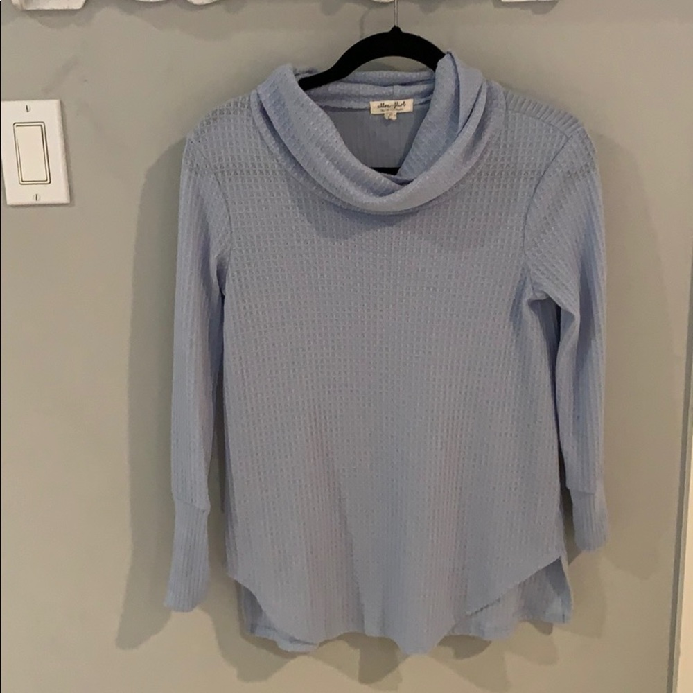 Turtle neck blue sweater